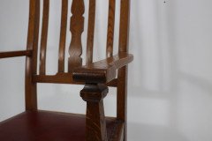 Shapland & Petter. Three Arts & Crafts Oak Dining Armchairs - Thumbnail 16