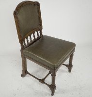 Charles Bevan, attributed. Gothic Revival Oak Desk or Side Chair - Thumbnail 2