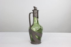 Orivit, an Art Nouveau Pewter & Green Glass Decanter, Design Number 1211 - Thumbnail 5