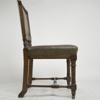 Charles Bevan, attributed. Gothic Revival Oak Desk or Side Chair - Thumbnail 3