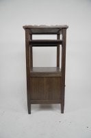 Three Arts & Crafts Oak Bedside Cabinets with Marble Tops & Extending Shelves - Thumbnail 10