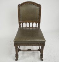 Charles Bevan, attributed. Gothic Revival Oak Desk or Side Chair - Thumbnail 6