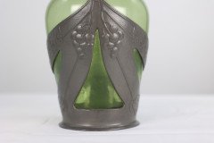Orivit, an Art Nouveau Pewter & Green Glass Decanter, Design Number 1211 - Thumbnail 9