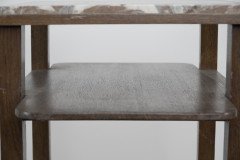 Three Arts & Crafts Oak Bedside Cabinets with Marble Tops & Extending Shelves - Thumbnail 14