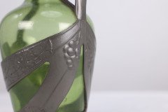 Orivit, an Art Nouveau Pewter & Green Glass Decanter, Design Number 1211 - Thumbnail 10