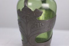 Orivit, Art Nouveau Pewter & Green Glass Decanter, Design Number 1211 - Thumbnail 11