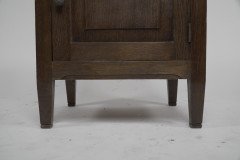 Three Arts & Crafts Oak Bedside Cabinets with Marble Tops & Extending Shelves - Thumbnail 17