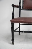 Oetzmann, after a Design by E. W. Godwin, Ebonised Upholstered Armchair - Thumbnail 10