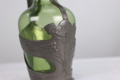 Orivit, an Art Nouveau Pewter & Green Glass Decanter, Design Number 1211 - Thumbnail 14