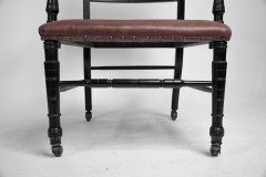 Oetzmann, after a Design by E. W. Godwin, Ebonised Upholstered Armchair - Thumbnail 11