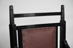 Oetzmann, after a Design by E. W. Godwin, Ebonised Upholstered Armchair - Thumbnail 13