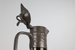 Orivit, an Art Nouveau Pewter & Green Glass Decanter, Design Number 1211 - Thumbnail 16
