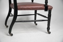 Oetzmann, after a Design by E. W. Godwin, Ebonised Upholstered Armchair - Thumbnail 14