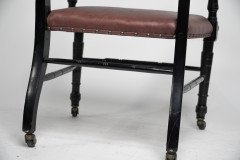Oetzmann, after a Design by E. W. Godwin, Ebonised Upholstered Armchair - Thumbnail 15