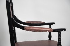Oetzmann, after a Design by E. W. Godwin, Ebonised Upholstered Armchair - Thumbnail 16