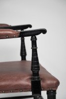 Oetzmann, after a Design by E. W. Godwin, Ebonised Upholstered Armchair - Thumbnail 17