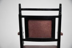 Oetzmann, after a Design by E. W. Godwin, Ebonised Upholstered Armchair - Thumbnail 19
