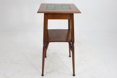 Shapland & Petter. Arts & Crafts Green Tile Top Plant Stand or Side Table - Thumbnail 2
