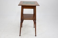 Shapland & Petter. Arts & Crafts Green Tile Top Plant Stand or Side Table - Thumbnail 4