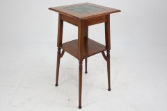 Shapland & Petter. Arts & Crafts Green Tile Top Plant Stand or Side Table - Thumbnail 5