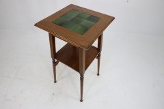 Shapland & Petter. Arts & Crafts Green Tile Top Plant Stand or Side Table - Thumbnail 9