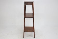 Liberty & Co. Oak Plant Stand with Pierced Heart In the style of C. F. A Voysey - Thumbnail 2