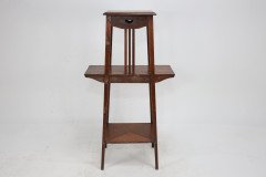 Liberty & Co. Oak Plant Stand with Pierced Heart In the style of C. F. A Voysey - Thumbnail 4