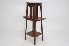 Liberty & Co. Oak Plant Stand with Pierced Heart In the style of C. F. A Voysey - Thumbnail 5