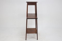 Liberty & Co. Oak Plant Stand with Pierced Heart In the style of C. F. A Voysey - Thumbnail 6