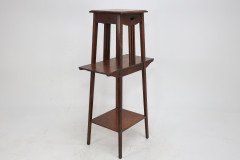 Liberty & Co. Oak Plant Stand with Pierced Heart In the style of C. F. A Voysey - Thumbnail 7
