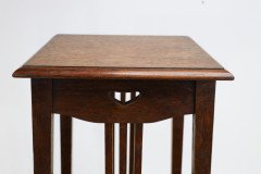 Liberty & Co. Oak Plant Stand with Pierced Heart In the style of C. F. A Voysey - Thumbnail 8