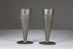 Liberty & Co., a Pair of Tudric Pewter Vases - Thumbnail 3