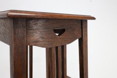 Liberty & Co. Oak Plant Stand with Pierced Heart In the style of C. F. A Voysey - Thumbnail 13