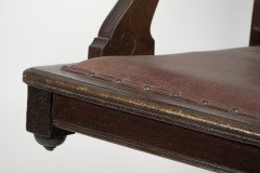 Charles Eastlake, attributed. Aesthetic Movement Walnut & Carved Swivel Desk Armchair - Thumbnail 8
