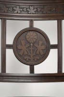 Charles Eastlake, attributed. Aesthetic Movement Walnut & Carved Swivel Desk Armchair - Thumbnail 9