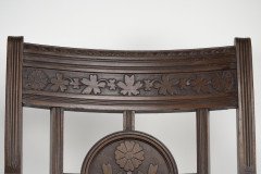 Charles Eastlake, attributed. Aesthetic Movement Walnut & Carved Swivel Desk Armchair - Thumbnail 11