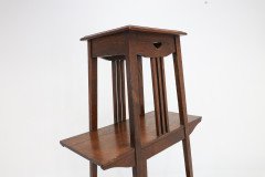 Liberty & Co. Oak Plant Stand with Pierced Heart In the style of C. F. A Voysey - Thumbnail 17