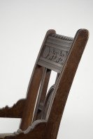Charles Eastlake Attributed, Aesthetic Movement Walnut & Carved Swivel Desk Armchair - Thumbnail 15
