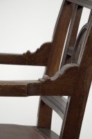 Charles Eastlake Attributed, Aesthetic Movement Walnut & Carved Swivel Desk Armchair - Thumbnail 16