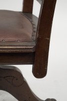 Charles Eastlake, attributed. Aesthetic Movement Walnut & Carved Swivel Desk Armchair - Thumbnail 17