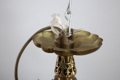 Dr. Christopher Dresser, In the manner of., Rare Aesthetic brass five-arm chandelier - Thumbnail 4