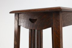 Liberty & Co. Oak Plant Stand with Pierced Heart In the style of C. F. A Voysey - Thumbnail 20