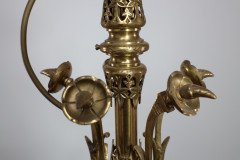 Dr. Christopher Dresser, In the manner of., Rare Aesthetic brass five-arm chandelier - Thumbnail 6