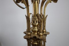 In the manner of Dr. Christopher Dresser, Aesthetic brass five-arm chandelier - Thumbnail 8