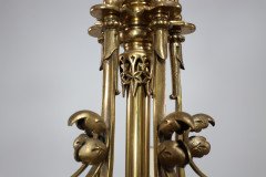 In the manner of Dr. Christopher Dresser, Aesthetic brass five-arm chandelier - Thumbnail 10