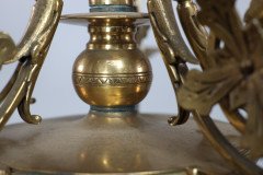 In the manner of Dr. Christopher Dresser, Aesthetic brass five-arm chandelier - Thumbnail 12
