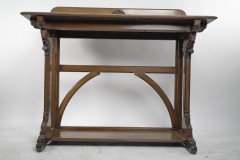 A. W. N. Pugin, J. C. Crace Gothic Revival Carved Oak Library, Hall or Serving Table - Thumbnail 2