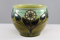 Wardle, Arts & Crafts Planter with Tube Line Decoration of Stylised Flowers - Thumbnail 2