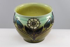 Wardle, Arts & Crafts Planter with Tube Line Decoration of Stylised Flowers - Thumbnail 3