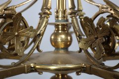 In the manner of Dr. Christopher Dresser, Aesthetic brass five-arm chandelier - Thumbnail 15